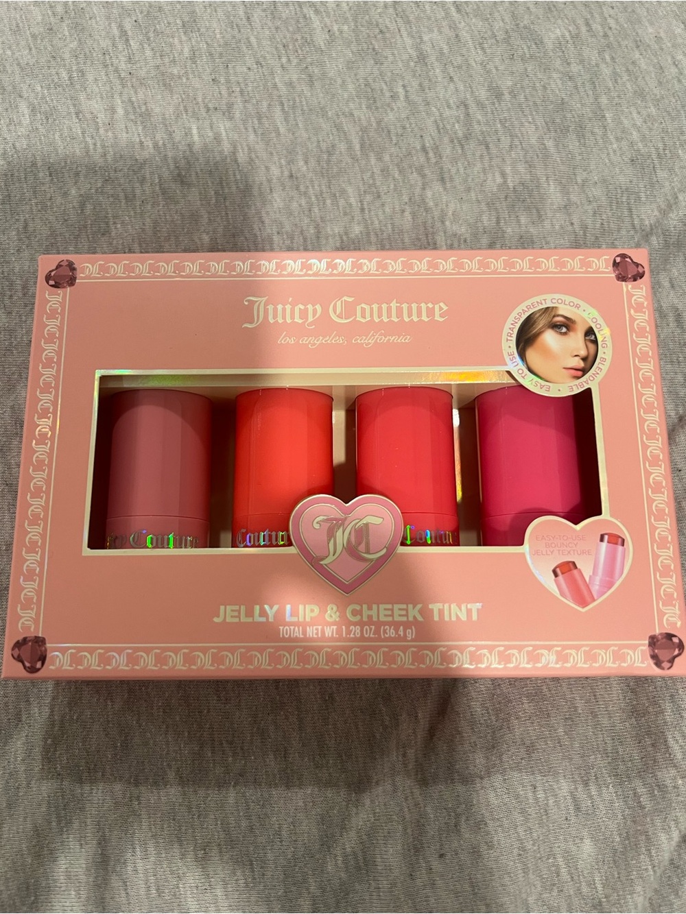 Juicy Couture Jelly Lip & Cheek Tint — Pink/Coral Set